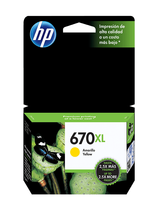 Cartucho de tinta HP Original 670xl Amarillo