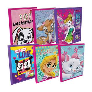 Cuaderno cosido, pasta dura mediano, RAYADO/ Motivos femeninos 50 HJ PRIMAVERA